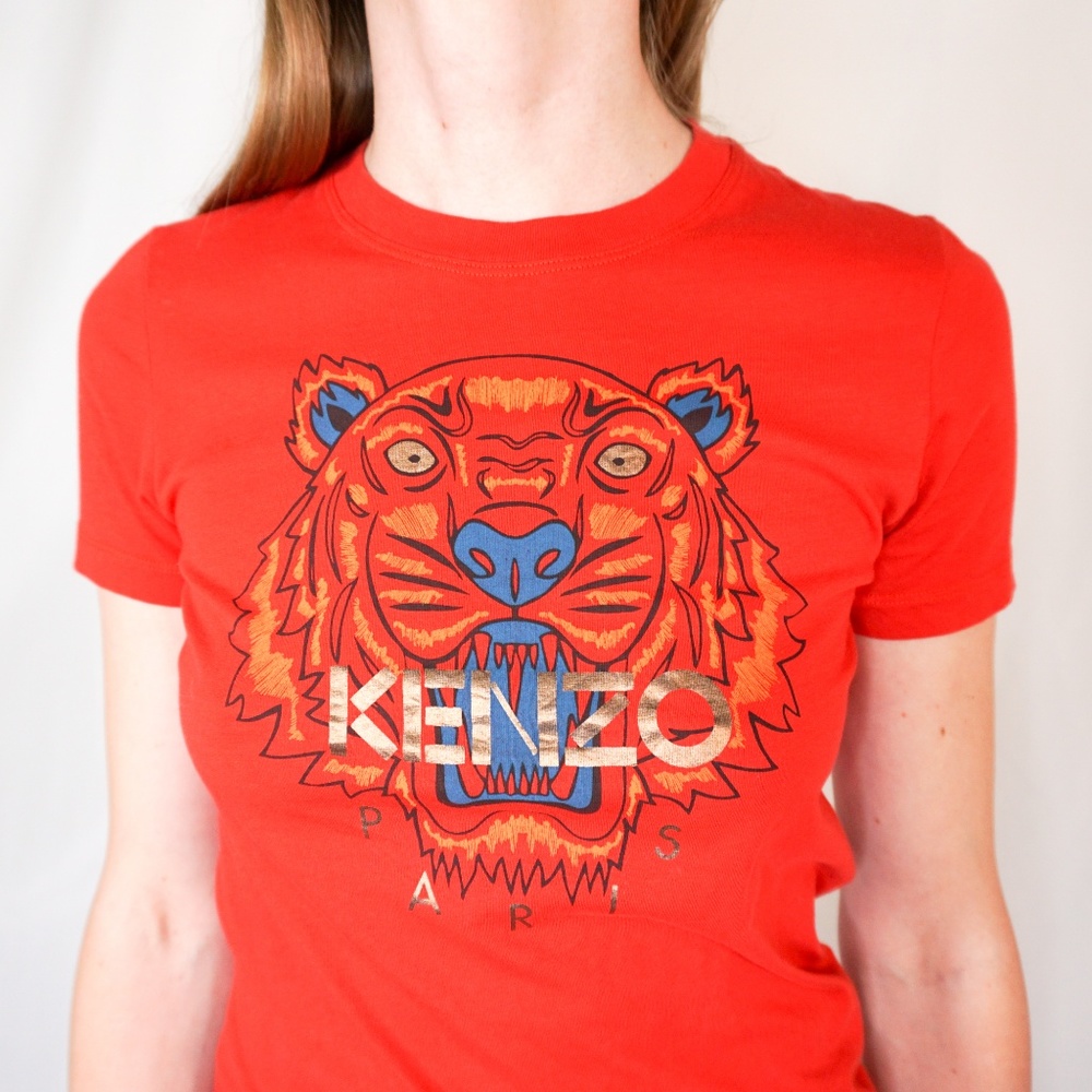 KENZO PARIS Lion Logo Tee S Short Sleeve 1053 - Picture 7 of 8